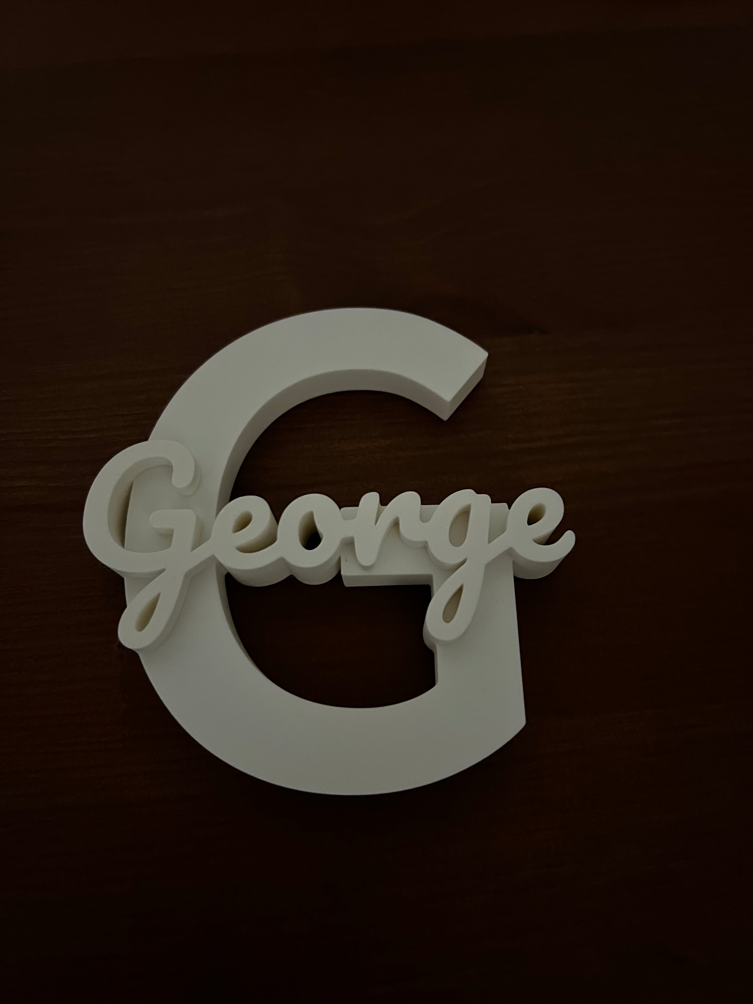 Blank white name sign