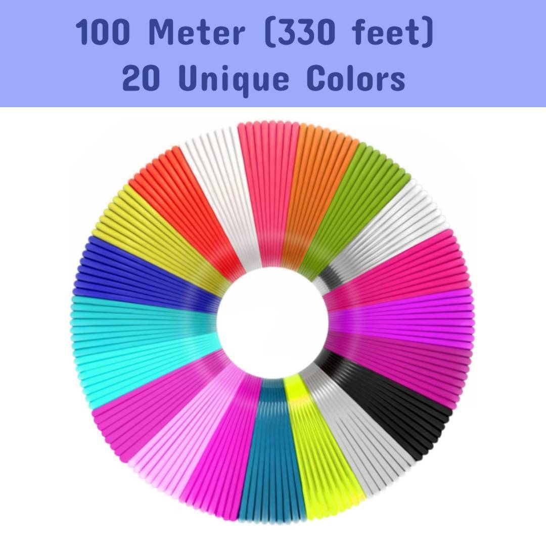 Discover the World of 3D Pen Filament - 20 Colors