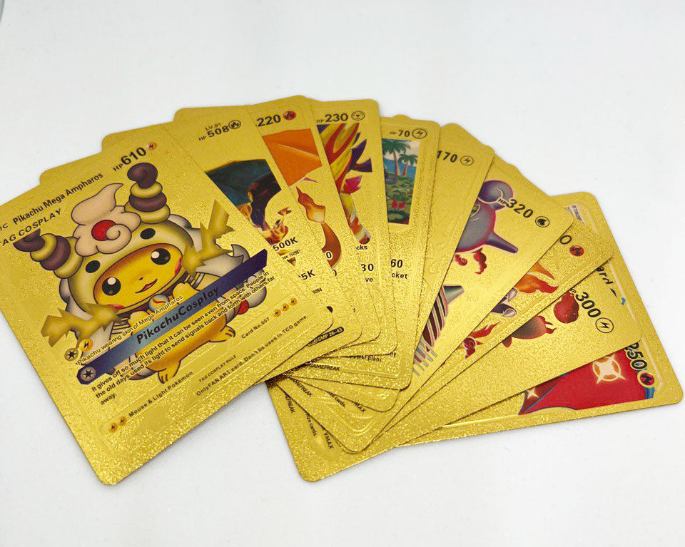 Benchwarmer Trading Cards Random Bundle Of 10 Different Pokemon GOLD Foil Cards - Charizard, Pikachu & More In Protective Sleeves 10 Different Pokemon Cards Charizard Pikachu Benchwarmer Trading Cards Random Bundle Of 10 Different Pokemon GOLD Foil Cards - Charizard, Pikachu & More In Protective Sleeves 10 Different Pokemon Cards Charizard Pikachu